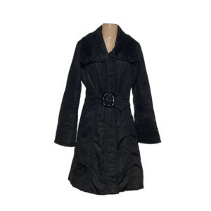 Jessica Simpson Women's Black Trench Coat | M | Nylon